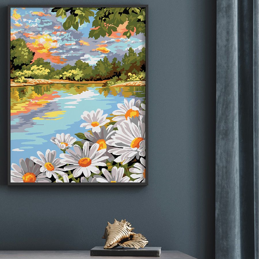 בד קנבס לרקמה עם ציור מודפס בגודל 60X80 ס״מ 152.57