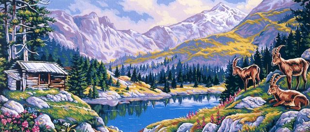 גובלן לרקמה עם ציור מודפס 173.3103