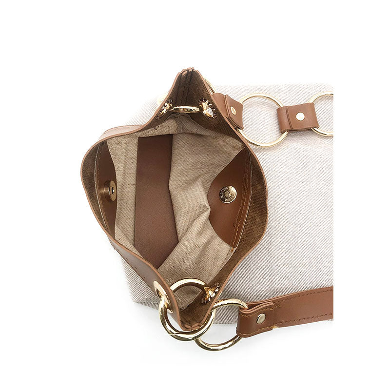 בטנה לתיק עם מגנט וכיס פנימי