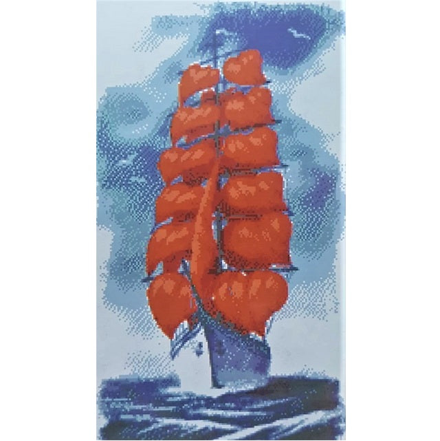 ערכת רקמה בד גבינה מודפס עם חוטים 215