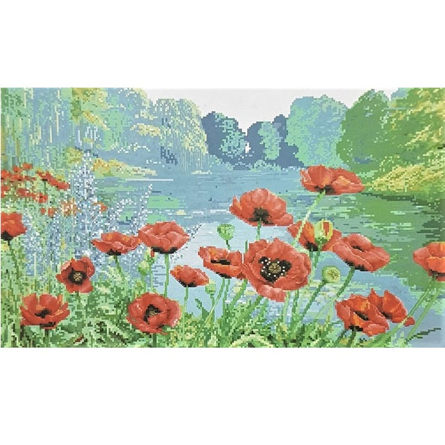 ערכת רקמה בד גבינה מודפס עם חוטים 235