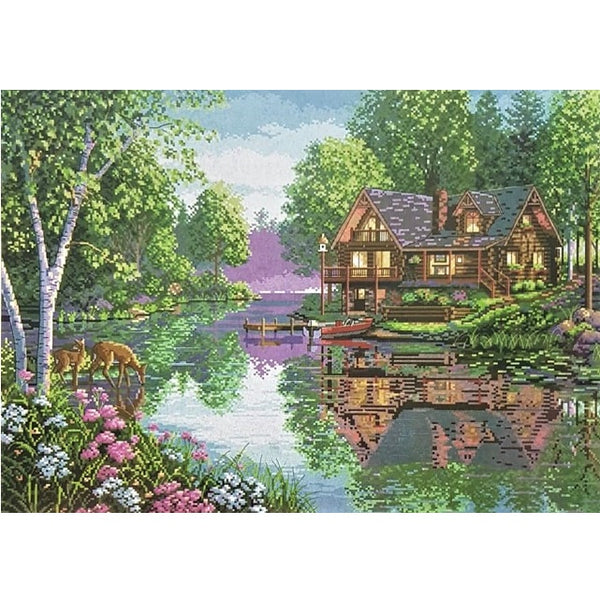 ערכת רקמה בד גבינה מודפס עם חוטים 236