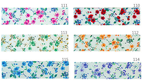 סרט ריפס מודפס פרחים