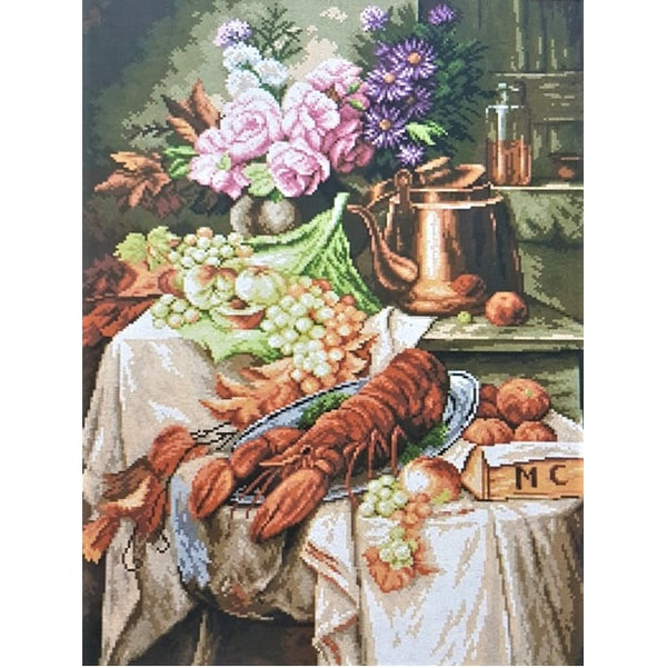 ערכת רקמה בד גבינה מודפס עם חוטים 255