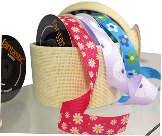 סרט ריפס מודפס פרחים צבעוניים