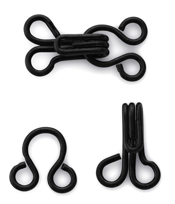 סט 12 קרסים שחור מס׳ 1/2/3 פרים