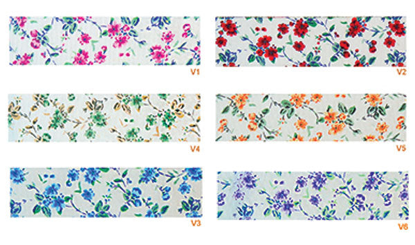 סרט ריפס מודפס פרחים