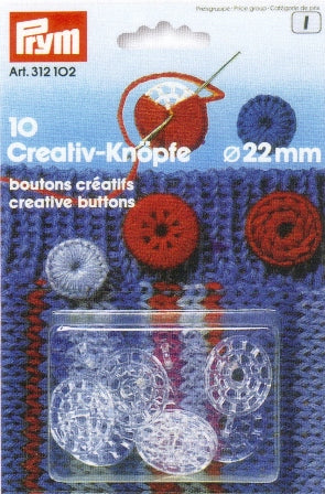 כפתורים לכיסוי עם חוטי צמר