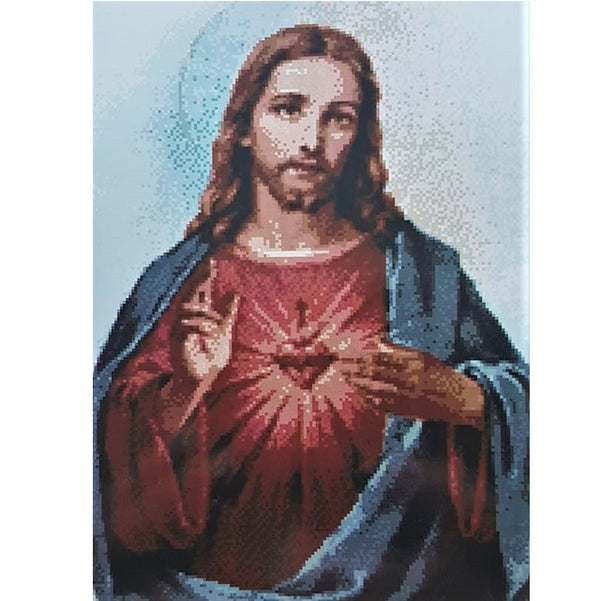 ערכת רקמה בד גבינה מודפס עם חוטים 3199