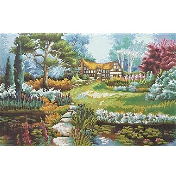 ערכת רקמה בד גבינה מודפס עם חוטים 356