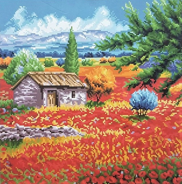 ערכת רקמה בד גבינה מודפס עם חוטים 361