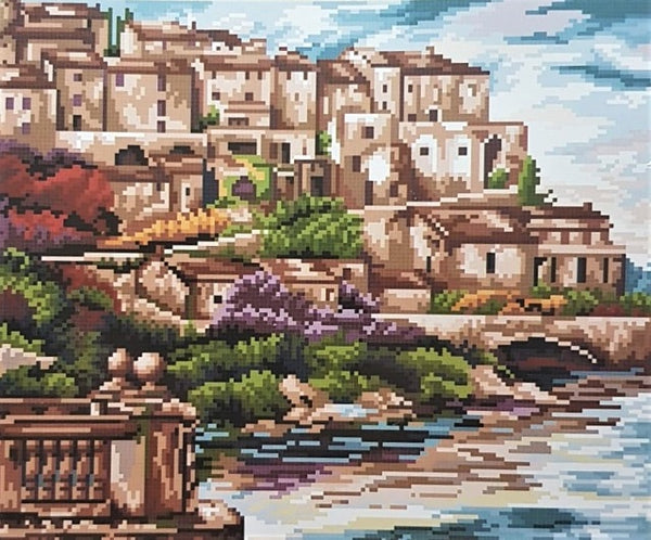 ערכת רקמה בד גבינה מודפס עם חוטים 362