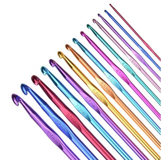 מסרגת קרושה מאלומיניום קל 2-10 מ"מ