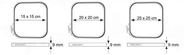 חישוק מרובע לרקמה ויצירה מעץ אלון