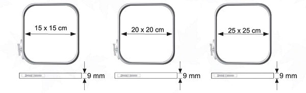 חישוק מרובע לרקמה ויצירה מעץ אלון