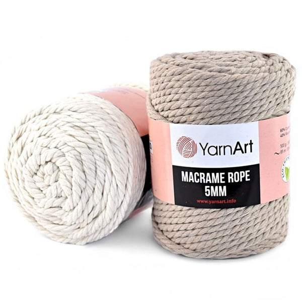 רופ 3 מ״מ חוטי מקרמה לסריגה ועבודת יד