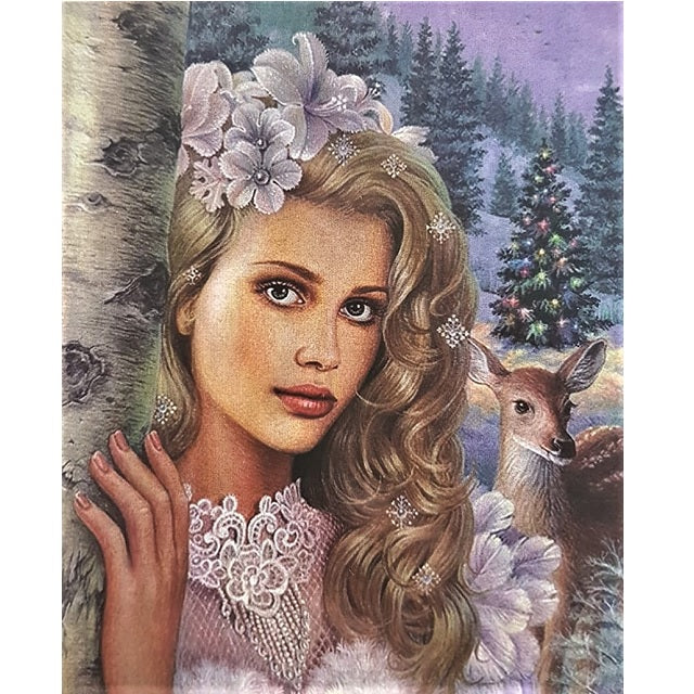 ערכת רקמה עם חרוזים ציור מודפס 663