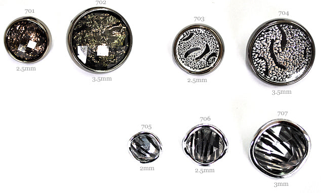 כפתורים על רגל צבע כסוף