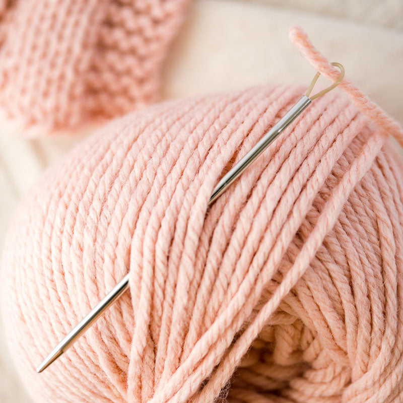 סט 2 מחטים לצמר ממתכת