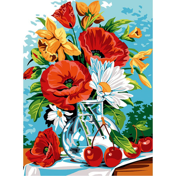 בד קנבס לרקמה עם ציור מודפס גודל 40X50 ס״מ 926.354