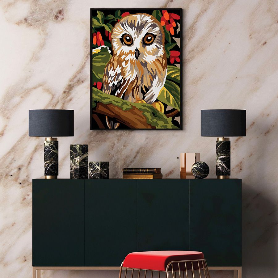 בד קנבס לרקמה עם ציור מודפס גודל 40X50 ס״מ 926.360