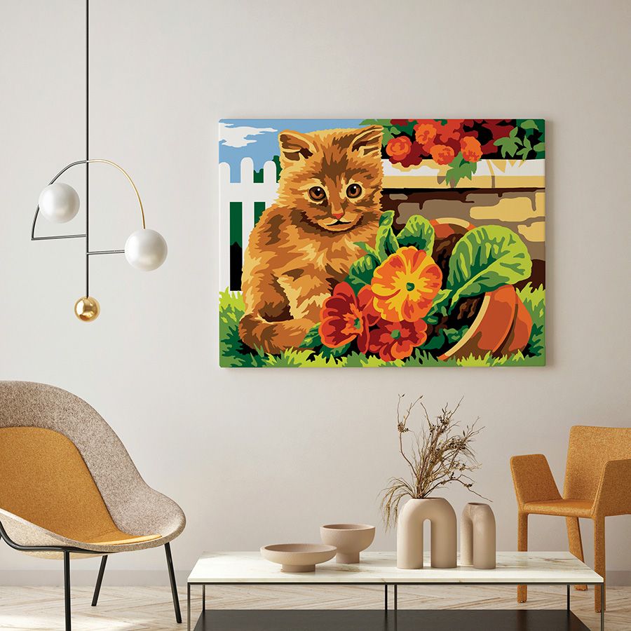 בד קנבס לרקמה עם ציור מודפס גודל 40X50 ס״מ 926.363