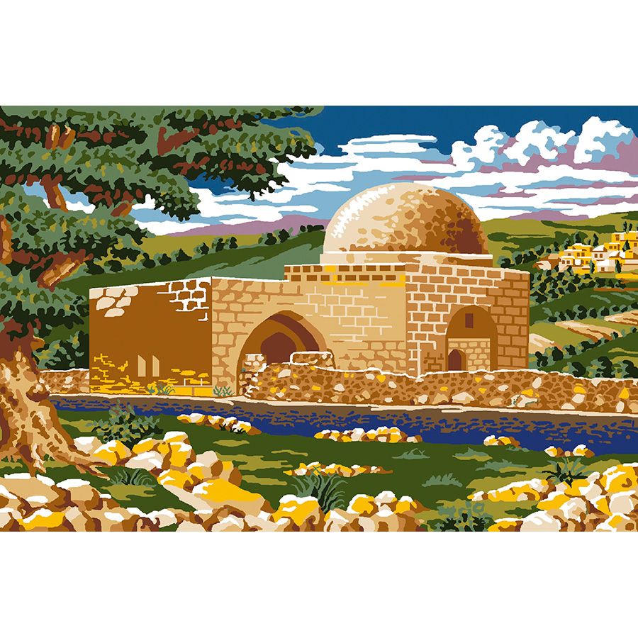 בד קנבס לרקמה עם ציור מודפס גודל 30X40 ס״מ 928.387