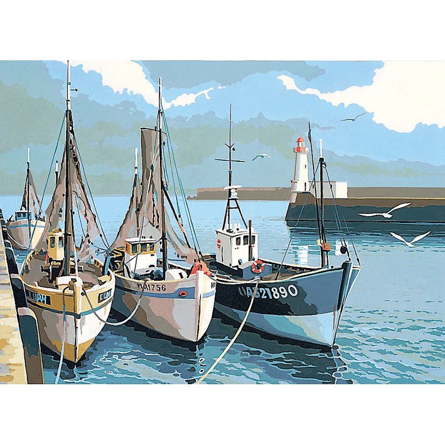 בד קנבס לרקמה עם ציור מודפס בגודל 45X60 ס״מ 929.106