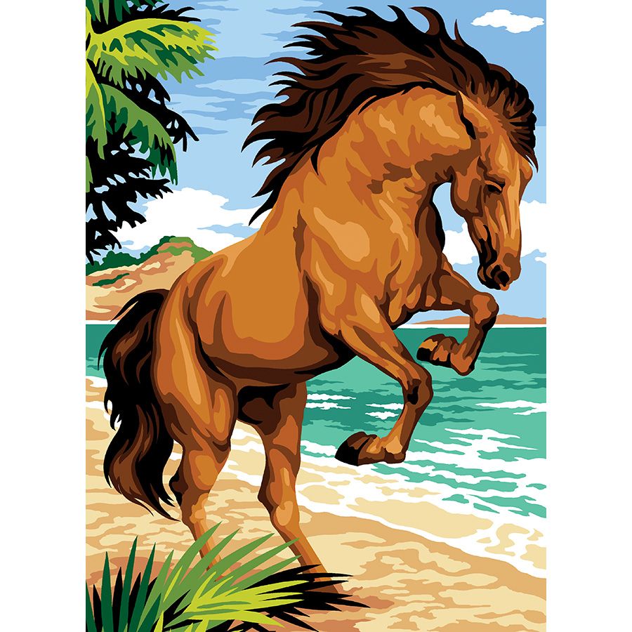 בד קנבס לרקמה עם ציור מודפס בגודל 45X60 ס״מ 929.709