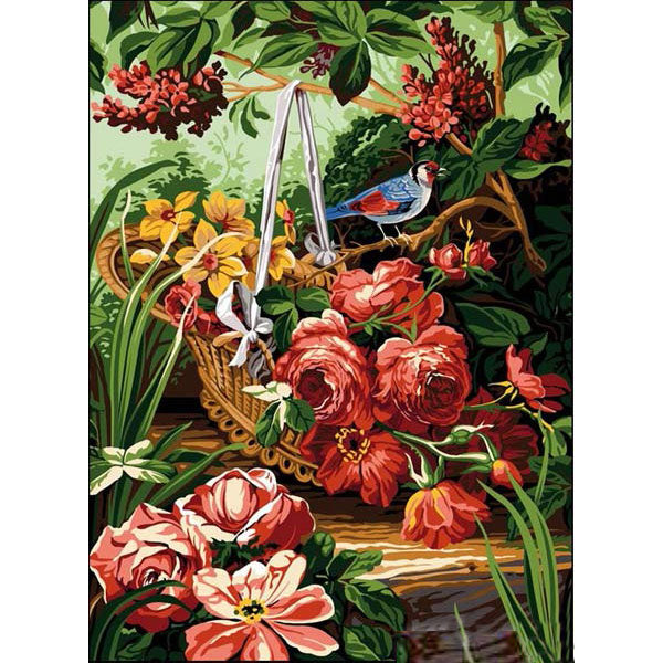 בד קנבס לרקמה עם ציור מודפס בגודל 45X60 ס״מ 929.547