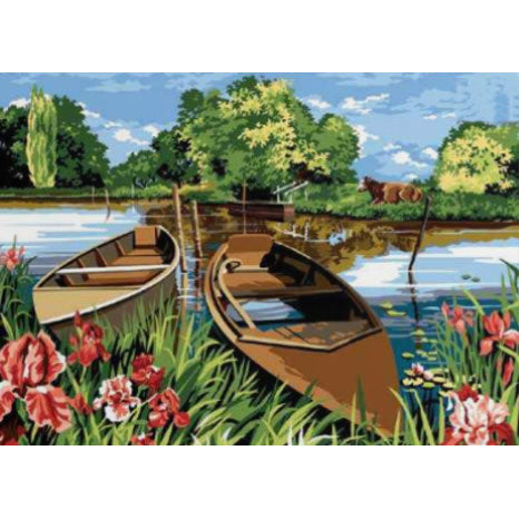 בד קנבס לרקמה עם ציור מודפס בגודל 45X60 ס״מ 929.647