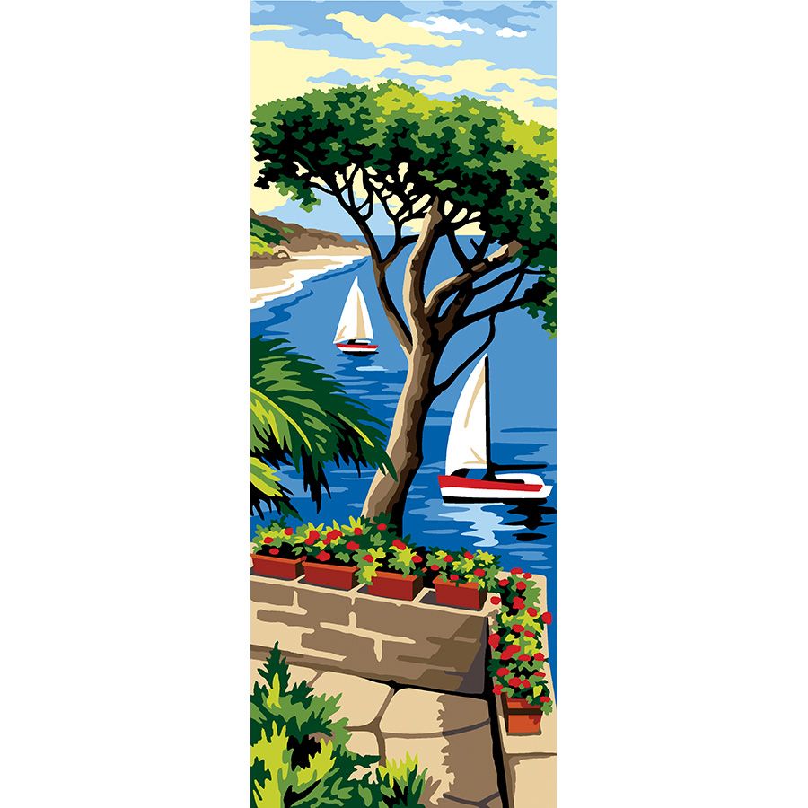 בד קנבס לרקמה עם ציור מודפס בגודל 25X60 ס״מ 950.194