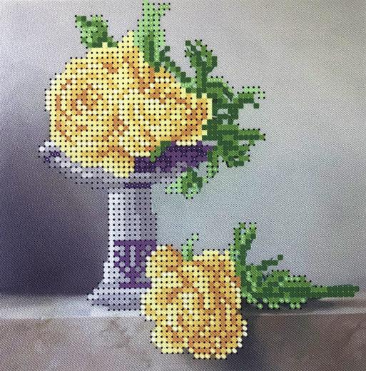 ערכת רקמה מודפס עם חרוזים AS070