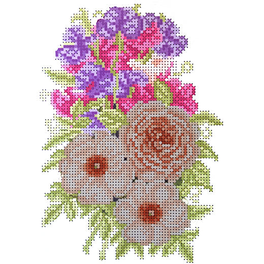 ערכת רקמה מודפס עם חרוזים AS114