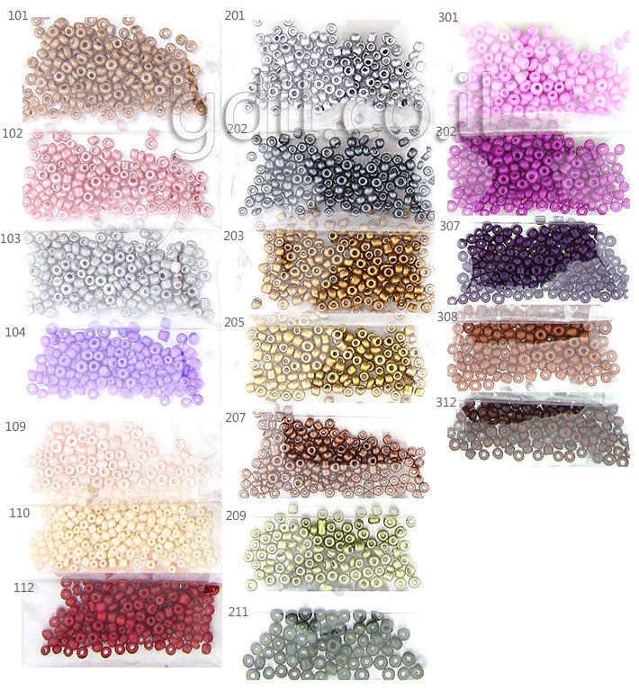 חרוזים לעבודת יד ורוד סגול זהב חום בז׳