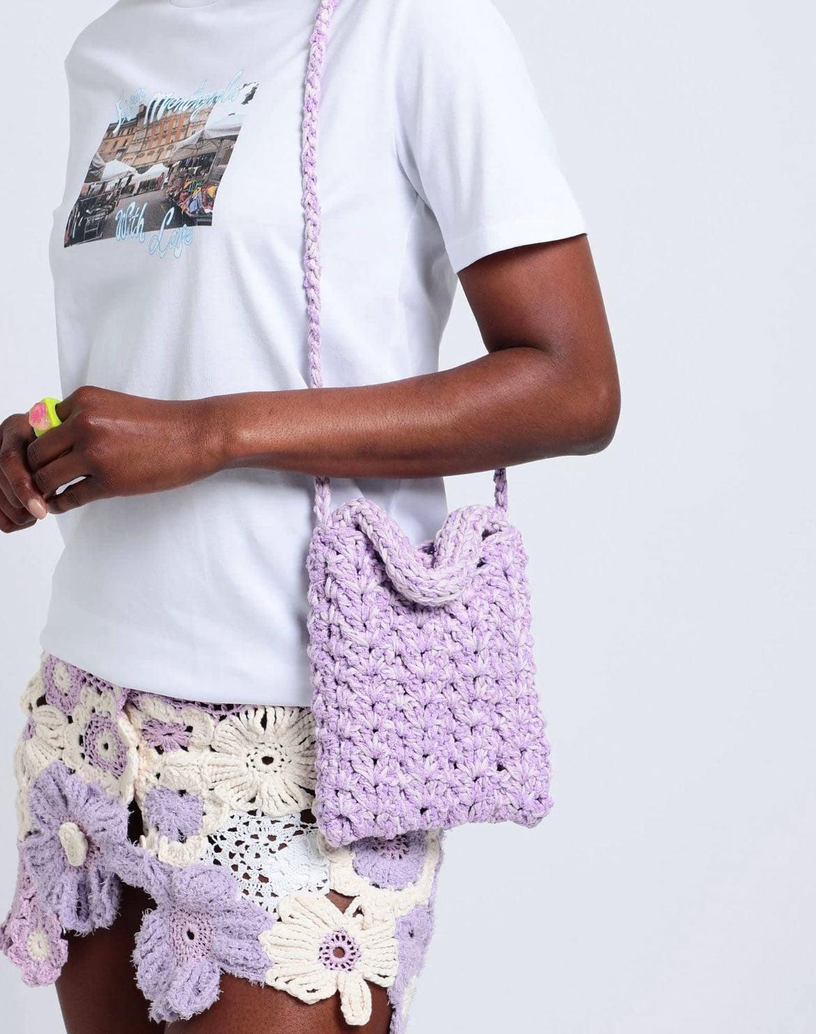 דוגמאות סריגת תיק במסרגה אחת