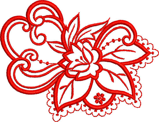 עיצוב תחרה למכונת רקמה קובץ רקמה