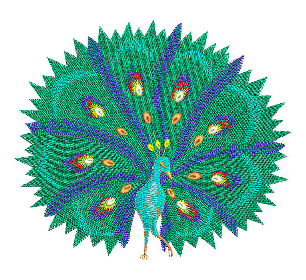 עיצובים למכונת רקמה טווס  רקמה