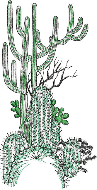 צמח עץ צבר קובץ רקמה מתאים לכל מכונת רקמה