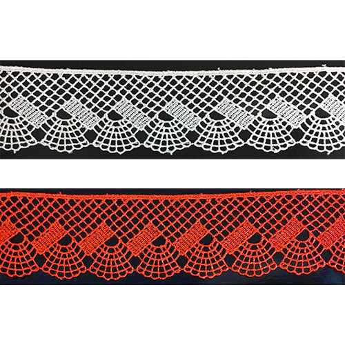 תחרת גיפור צבע קורל/קרם