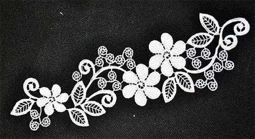 תחרת מוטיב גיפור צבע קרם