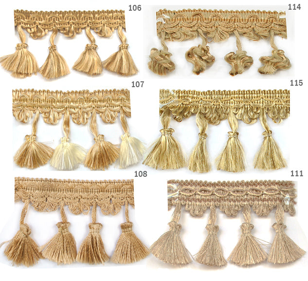 פרנזים לוילון בגווני בז ובזזהב