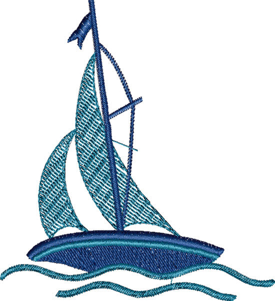 עיצובים לילדים מפרש תכלת קובץ למכונת רקמה