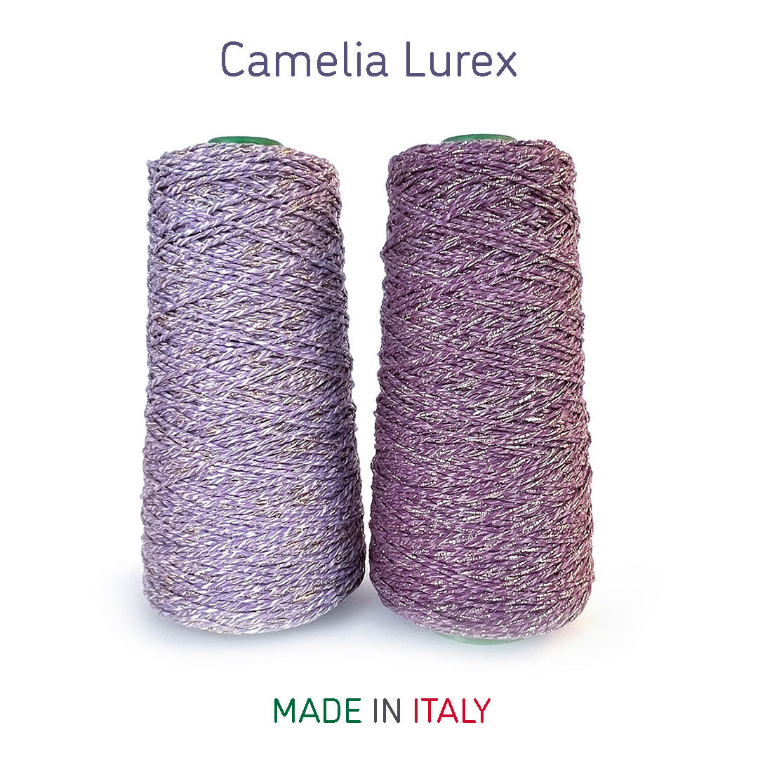 חוטי כותנה ומשי עם לורקס למסרגות מס׳4 בקונוס 150 גרם CAMELIA LUX