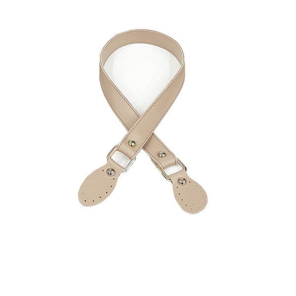 רצועה דמוי עור עם טבעת ריבוע לתיק