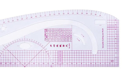 סרגל רבשימושי גמיש לגזירה ולבניית גזרות