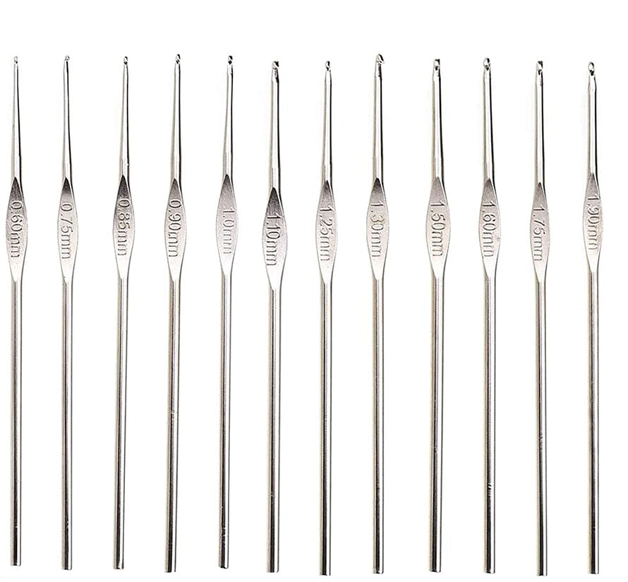 סט 22 מסרגות קרושה מאלומיניום קל