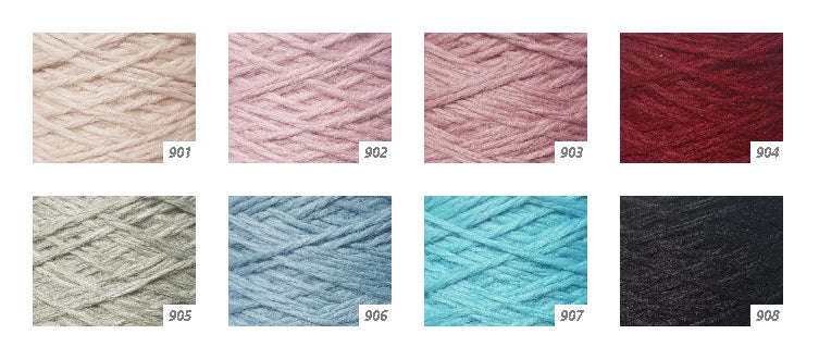 גראנדינו חוטי צמר על קונוסים לסריגה