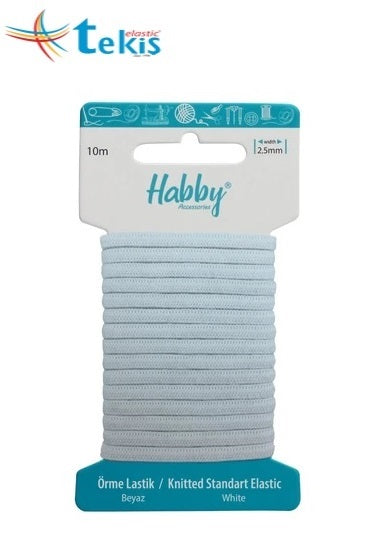 גומי למסיכות לבן, חבילה  10 מטר