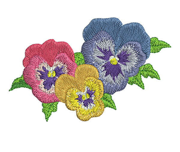 עיצובים למכונת רקמה פרחים צבעוניות קובץ רקמה